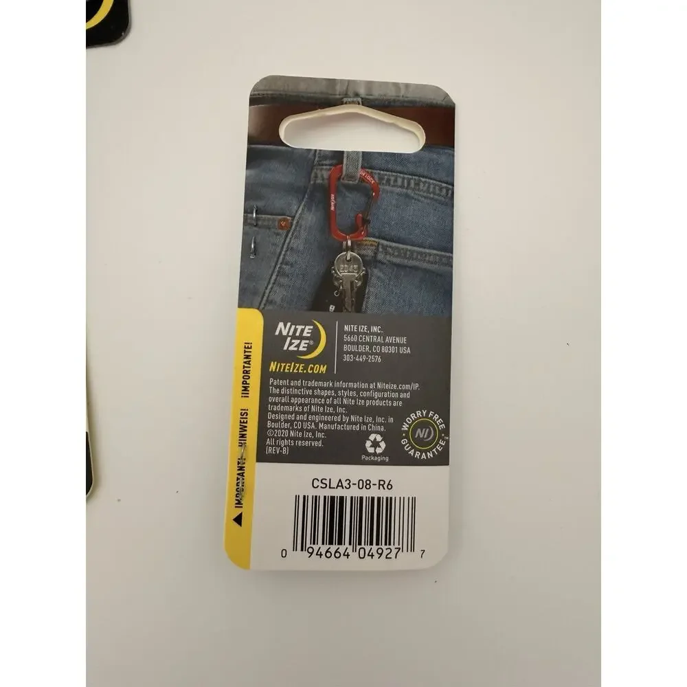 Nite Ize Gear Tie & Carabiner Lot S-Biner SlideLock 10pc NIP